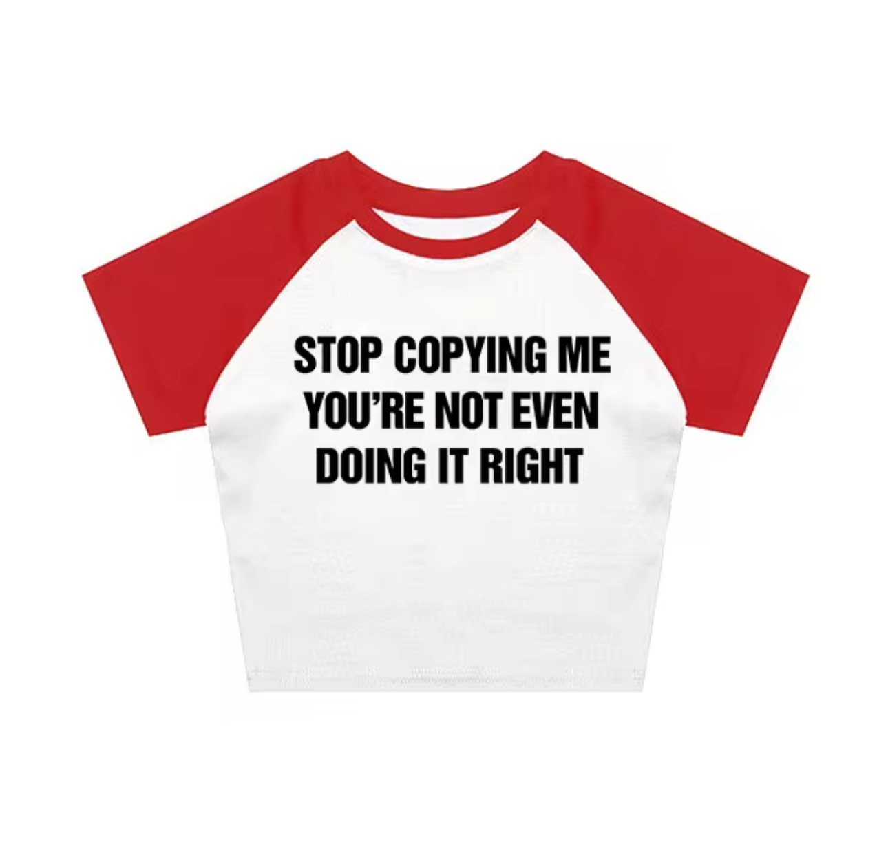Stop Copying Me Crop Tee