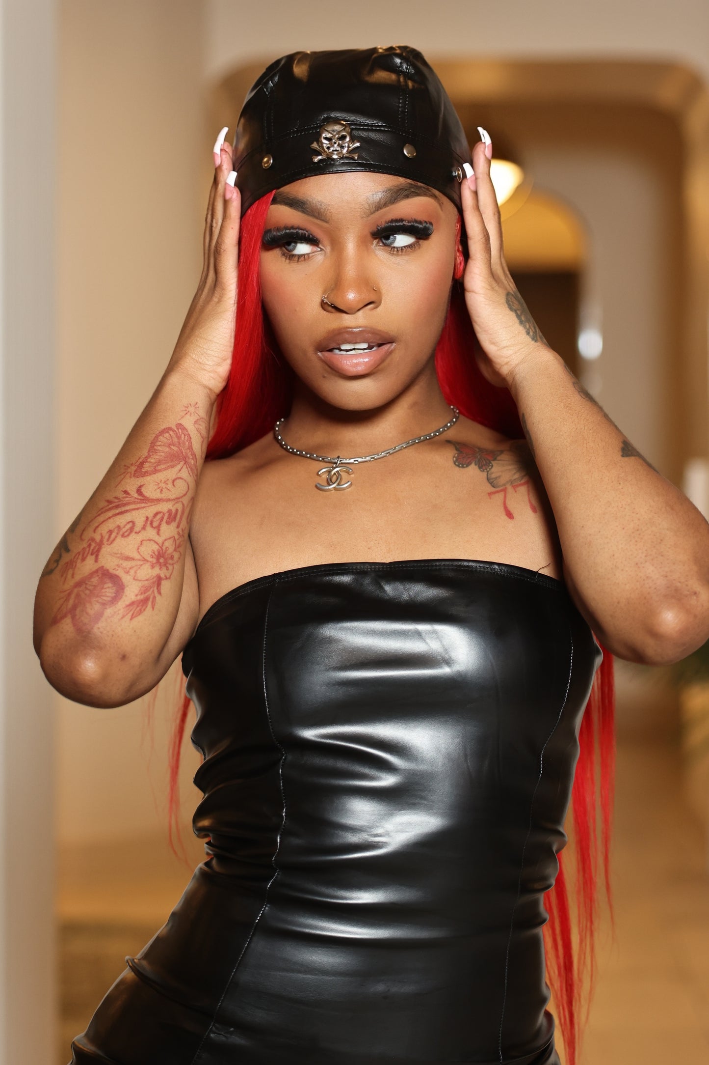 Leather Skull Bandana