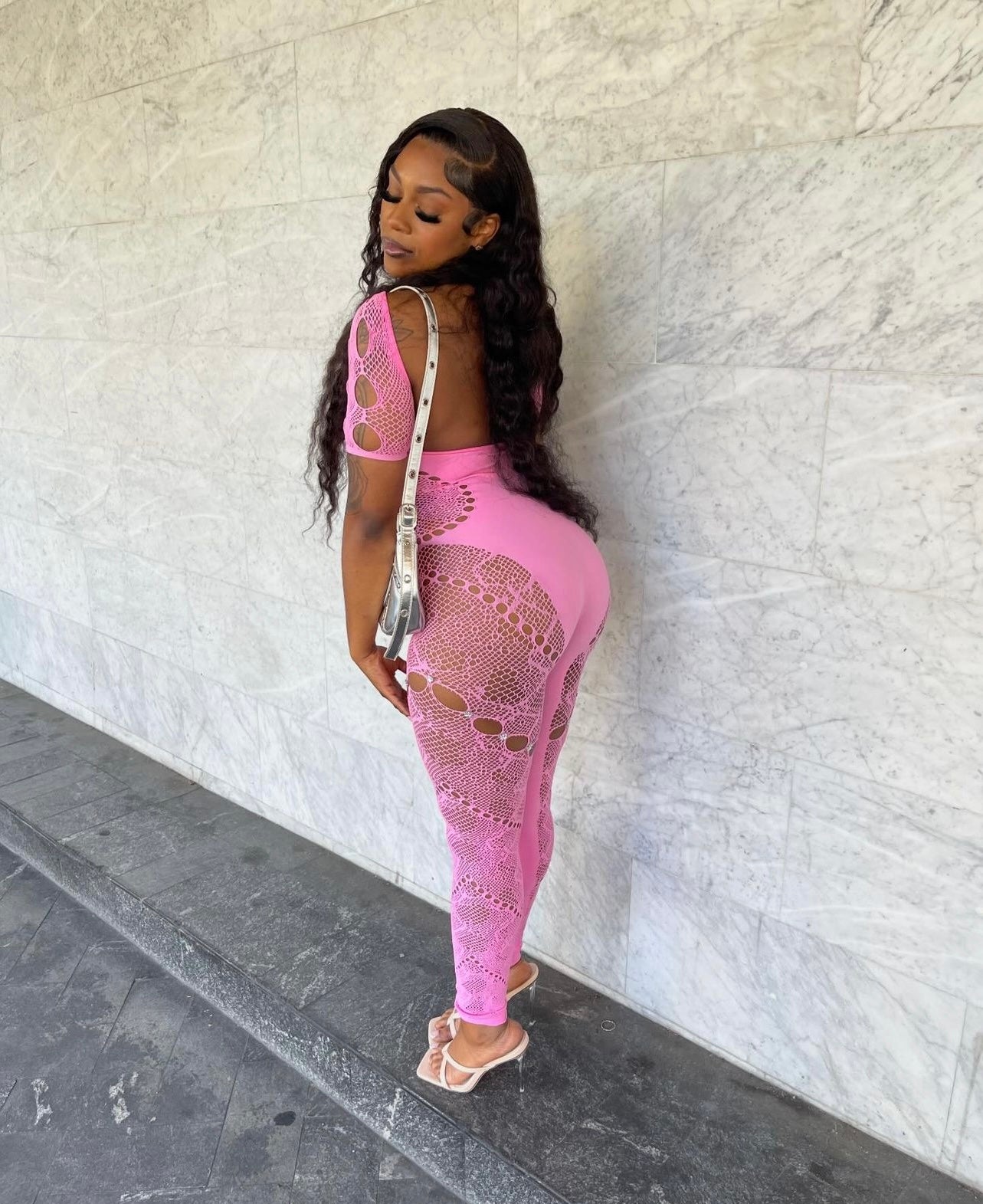 Worst Behavior Jumpsuit - Pink