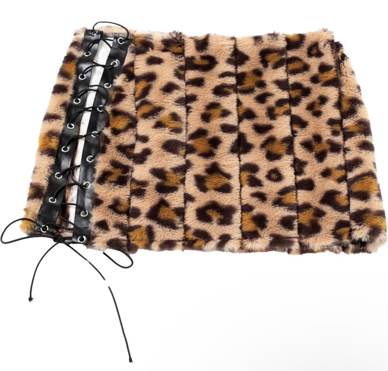 All Laced Up Cheetah Skirt