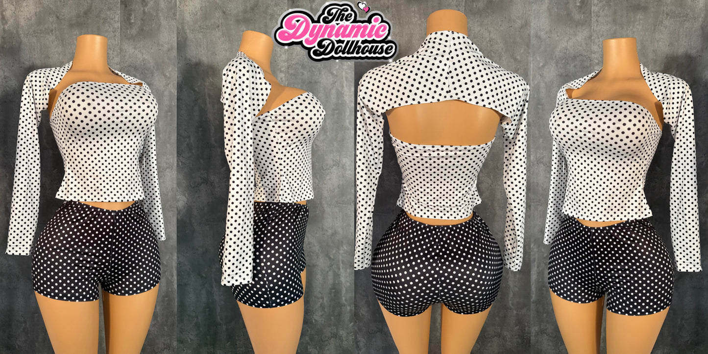 Polka Princess 3 Piece Short Set