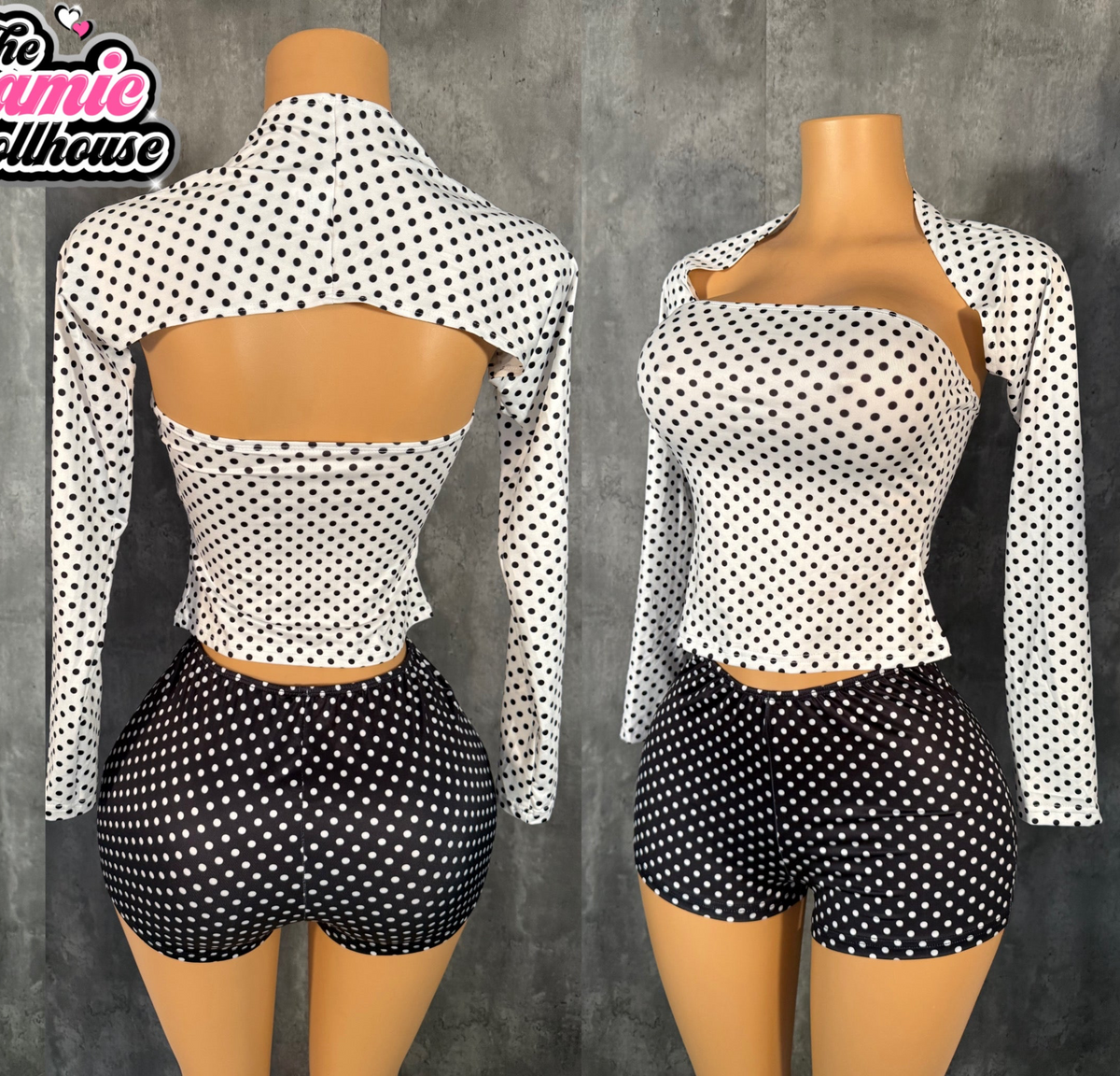 Polka Princess 3 Piece Short Set